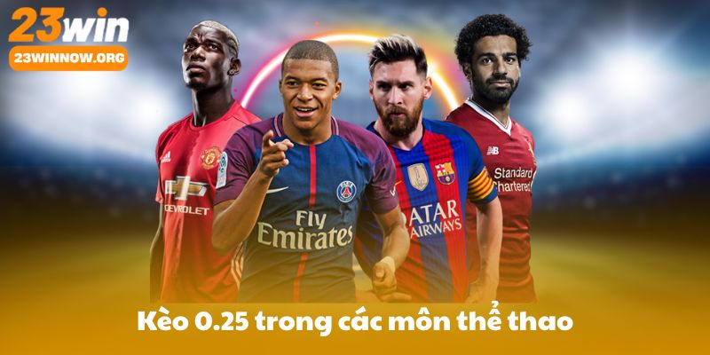 Kèo 0.25 trong các môn thể thao: Bóng đá là chính; mở rộng sang bóng rổ, eSports (khi có Asian Handicap)